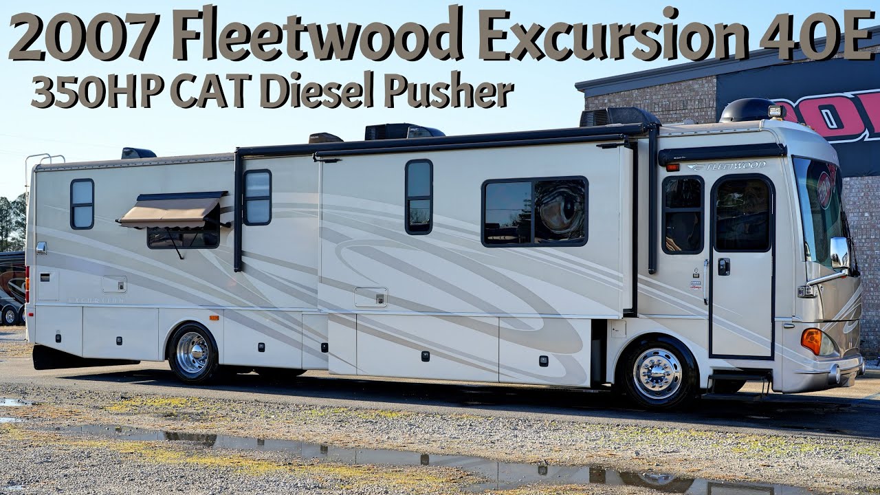 Автодом Fleetwood Excursion 40E A Class 350HP CAT Diesel Pusher 2007 года выпуска от Porter’s RV ...