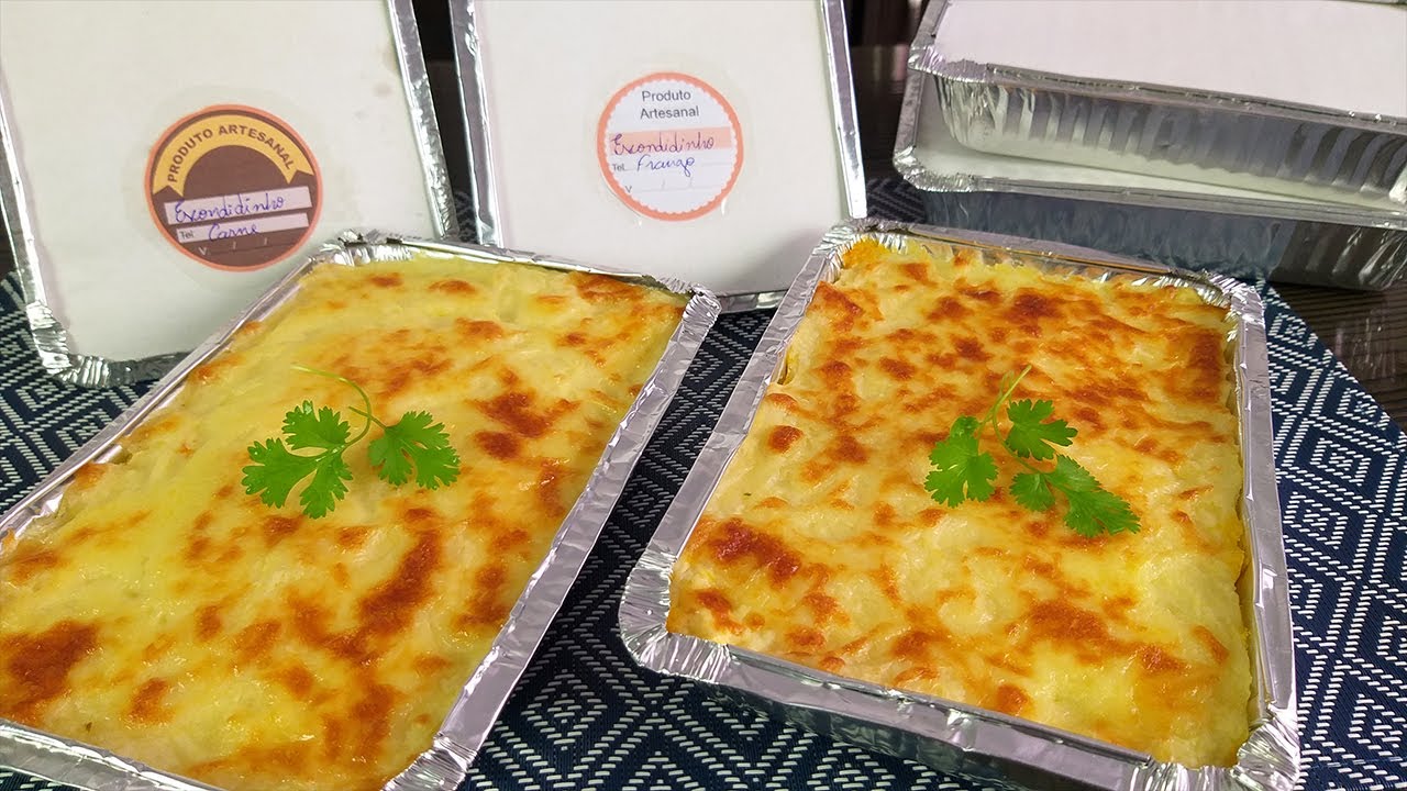 ESCONDIDINHO DE 2 SABORES P/ VENDER CONGELADOS OU FRESCOS