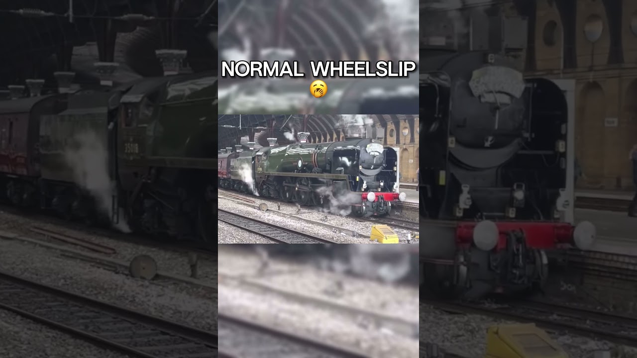 Normal Wheelslips vs This Wheelslip 🥶 #wheelslip #steamengines #steamlocomotive #3801 #britishtrains