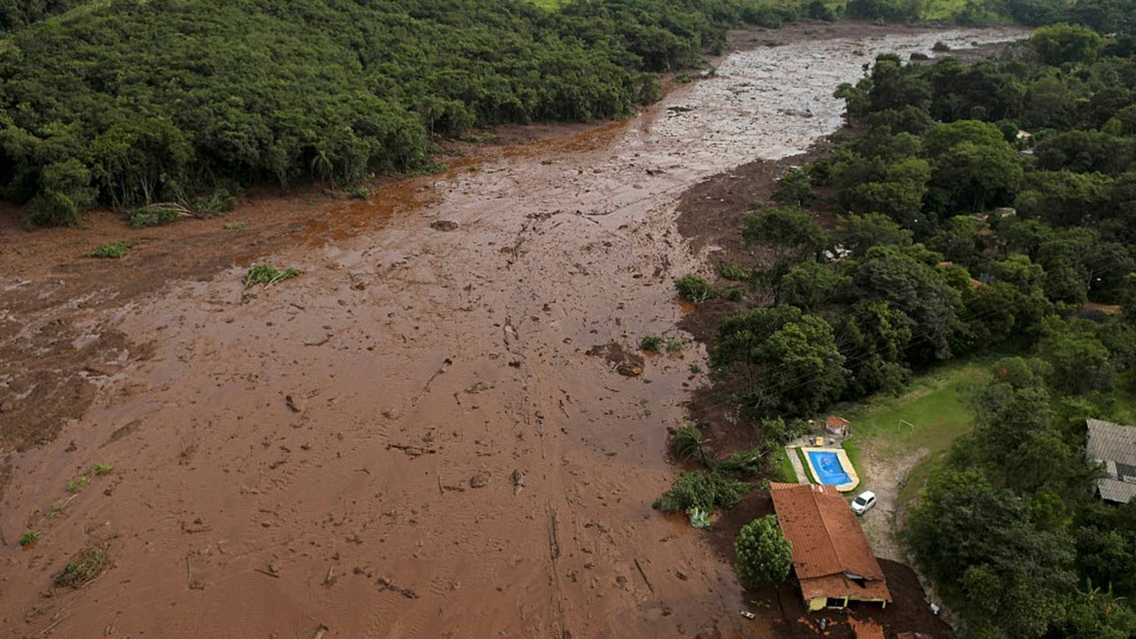 Aerial view of Brazil dam break shows extent of devastation