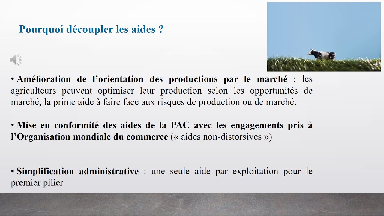 Comprendre le découplage des aides de la PAC