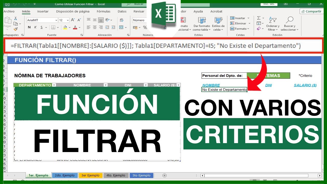 🗂 Función FILTRAR de EXCEL  (🤓Más AVANZADA que la Función BUSCARV pero con 🔀 Varios Resultados)