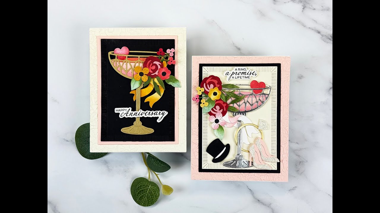 Same but different elegant celebration card making ~ diecuts 3D embossing & luscious layers