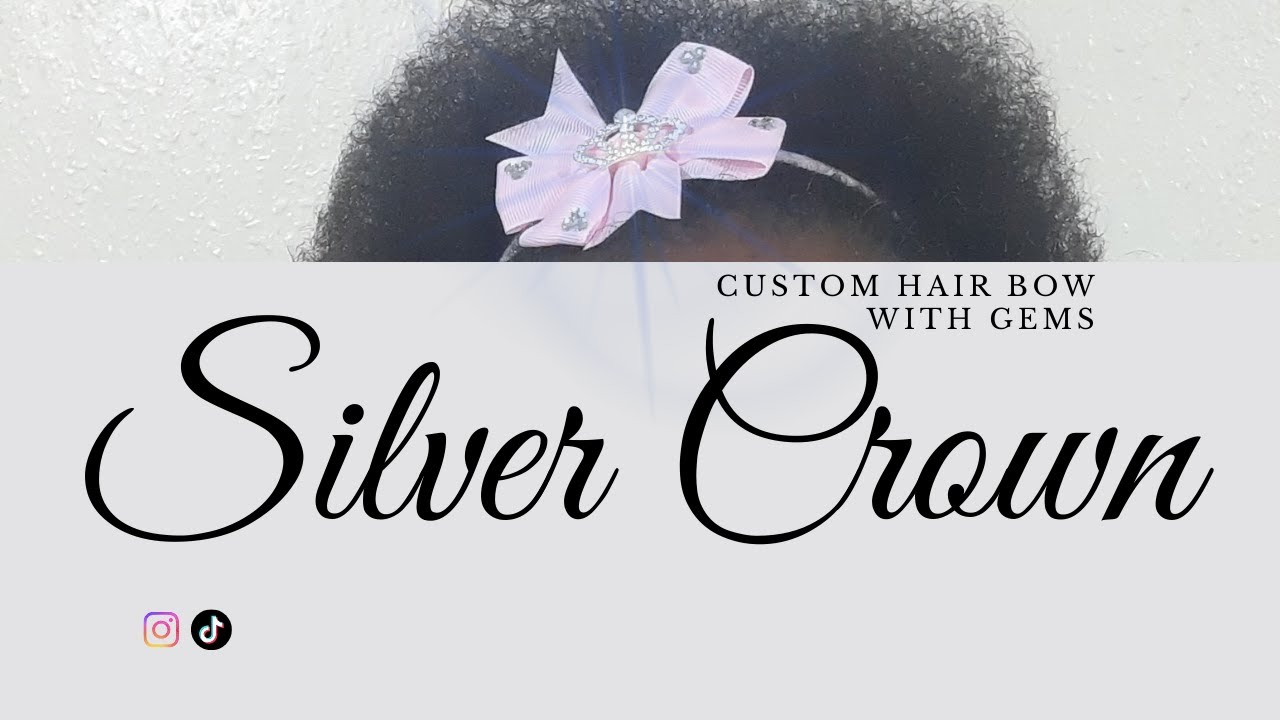 Silver Crown #Custom #hairbow
