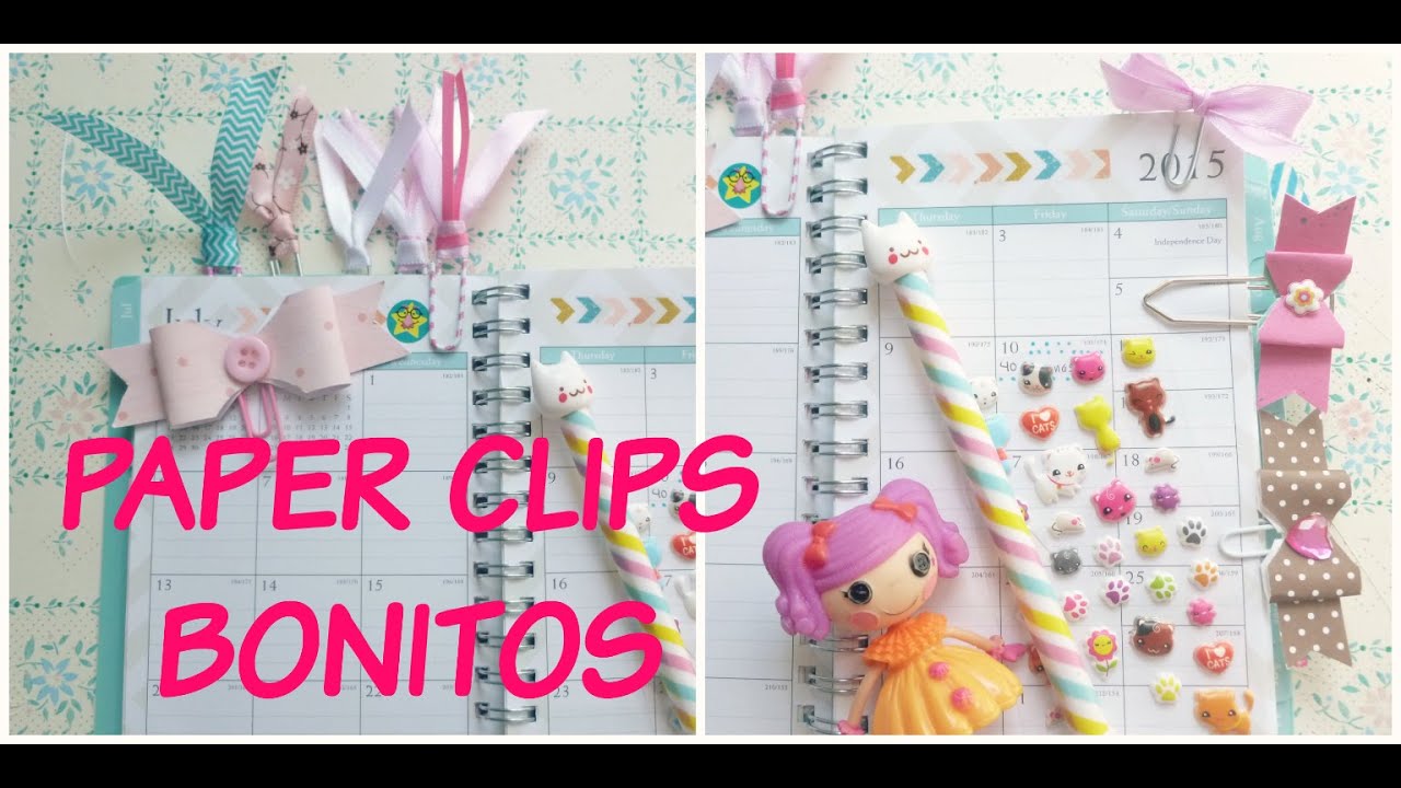 DIY CLIPS decorados✿AGENDA✄
