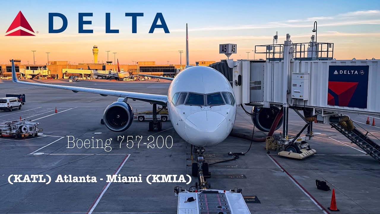 4K Trip Report: Delta Airlines (Main Cabin) Boeing 757-200 (ATL) Atlanta to Miami (MIA)