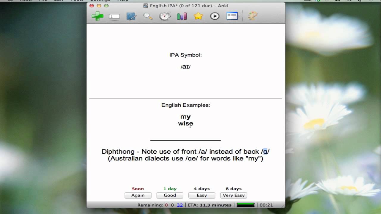 Walkthrough 1: The English Pronunciation/IPA Deck