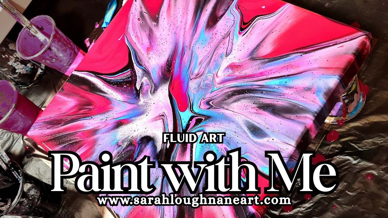 How to Create a Pink Bloom Burst 🌸 | Fluid Acrylic Pour Tutorial