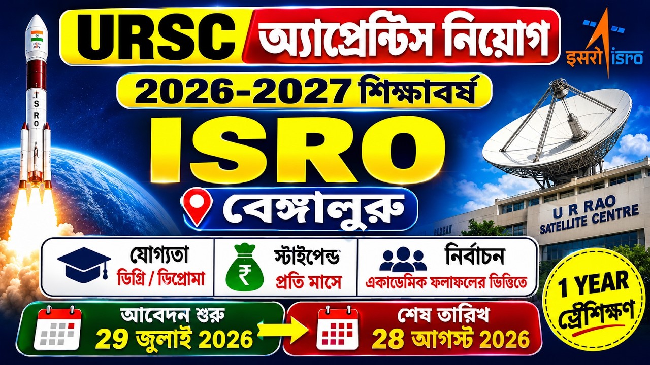 ISRO URSC Apprentice 2026 | Apply Before 28 Aug #digitalfastbook