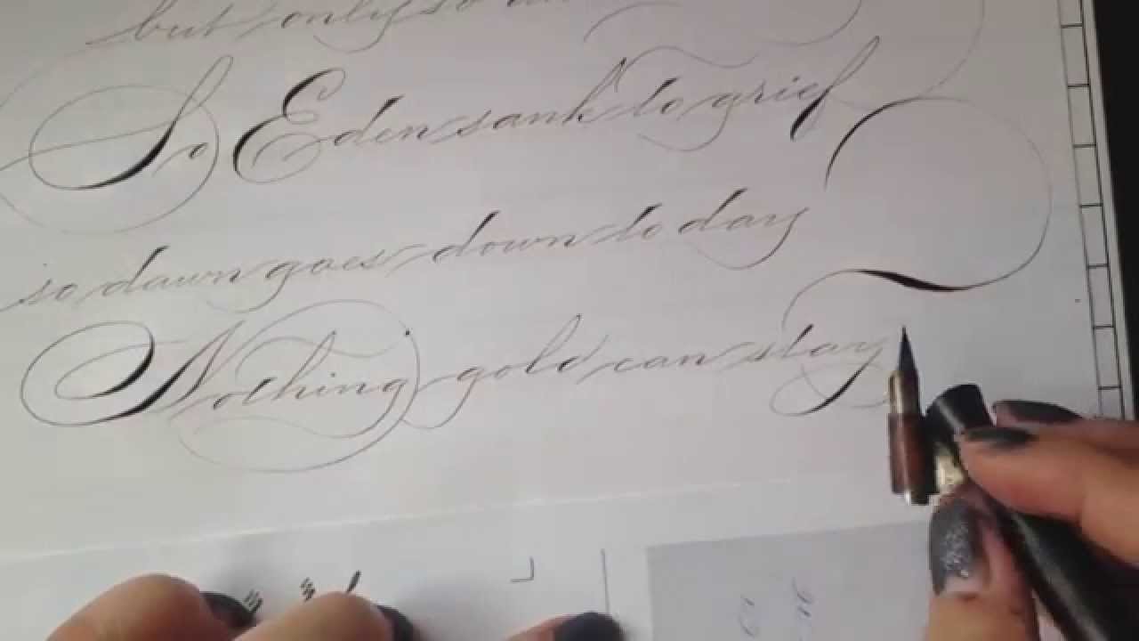 Nothing Gold Can Stay in spencerian