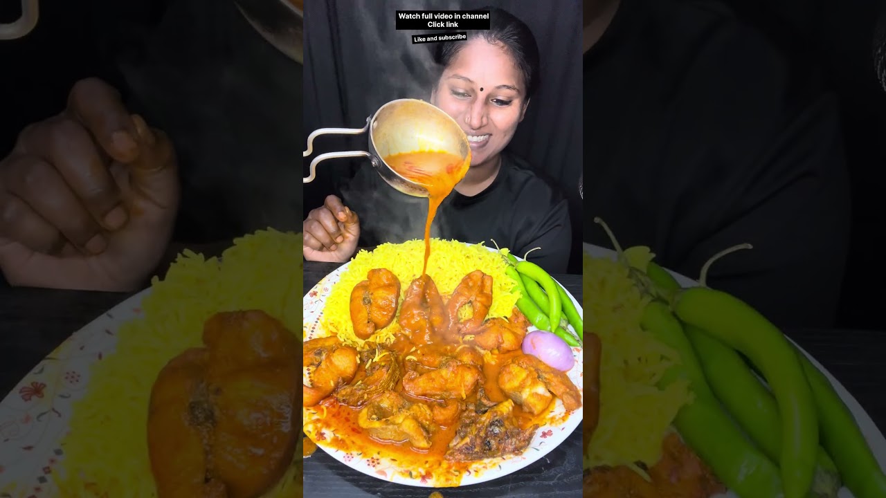 Watch Full Video in Channel | Koramenu Fish, Basmati Zeera Rice Eating Challenge | Short 1698