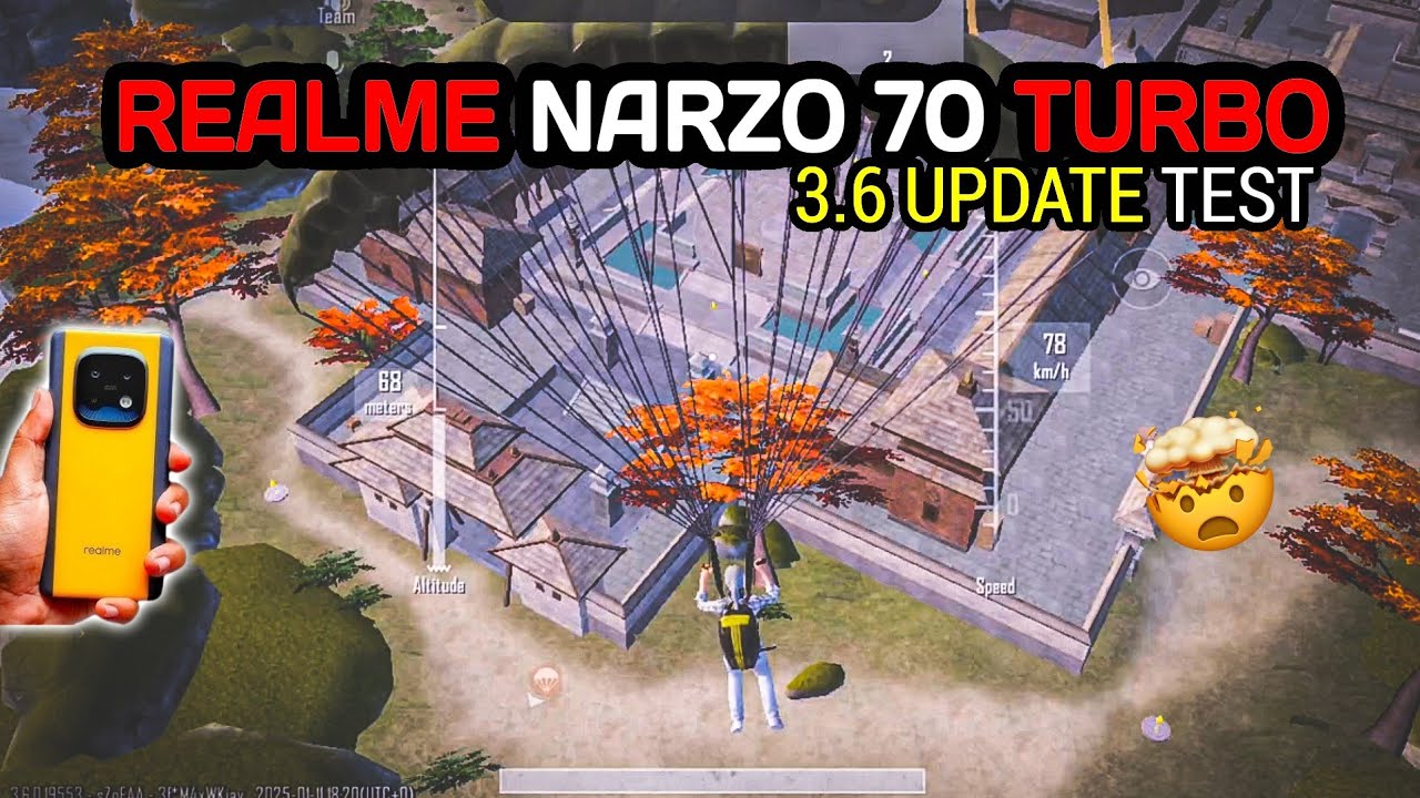 REALME NARZO 70 TURBO 😱 PUBG MOBILE 3.6 UPDATE GAMEPLAY 90 FPS TEST