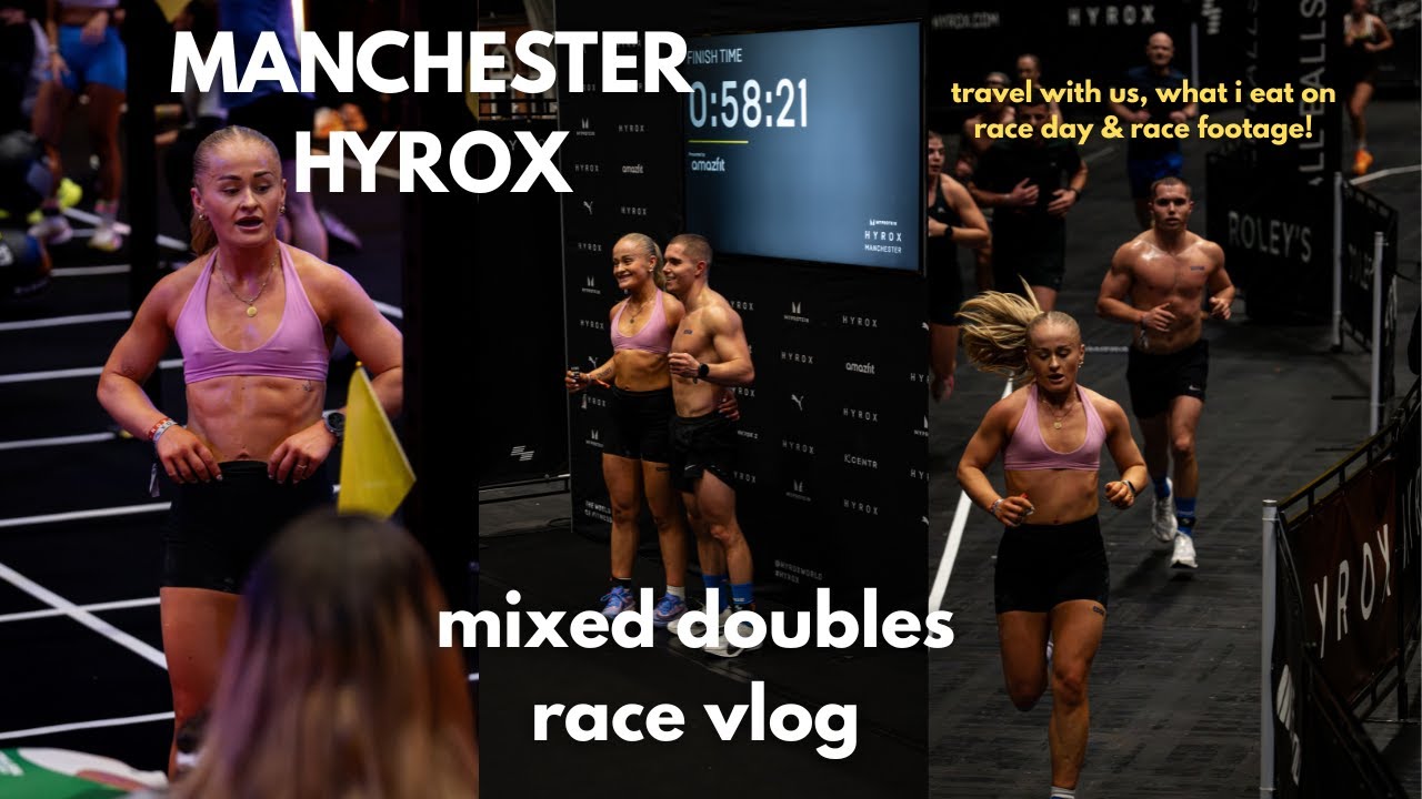 Видеоблог с дня соревнований Manchester Hyrox Mixed Doubles 58:21!!!