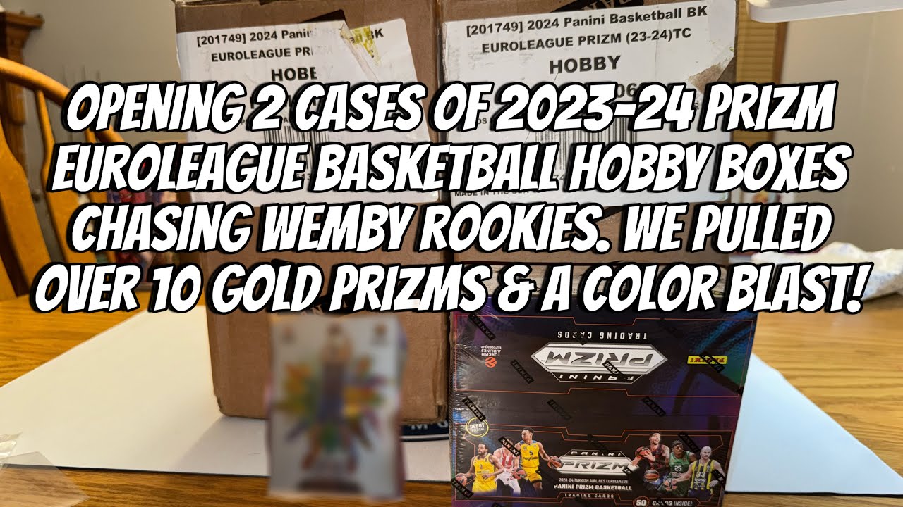 Opening 2 cases of 2023-24 Prizm Euroleague Basketball Hobby Boxes. We pulled a Color Blast!