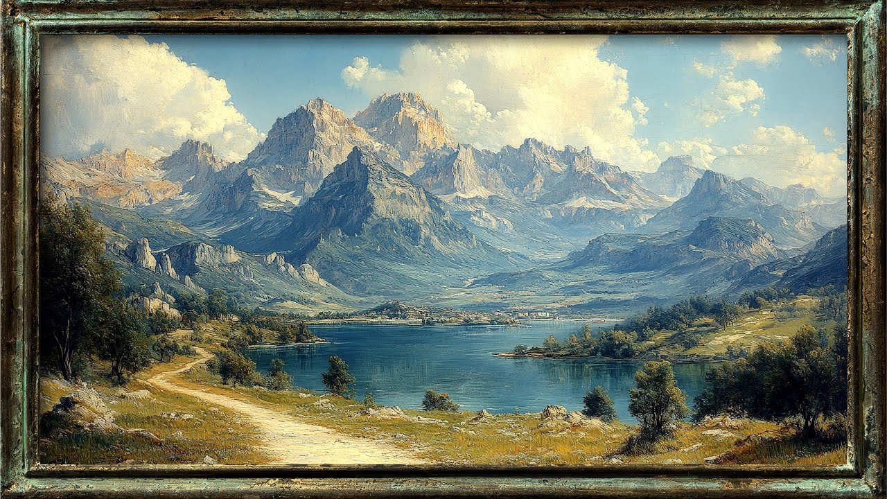 Relaxing Mountain Lake Landscape – 4 Hours Calm Nature Visual | No Music