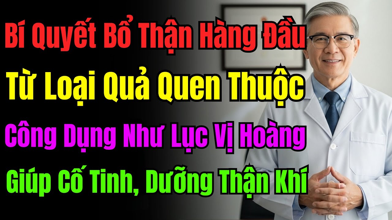 Không Cần Lục Vị Địa Hoàng Hoàn! 3 Quả Này Bổ Thận, Hết Tiểu Đêm, Đau Lưng, Giúp Mọc Tóc.