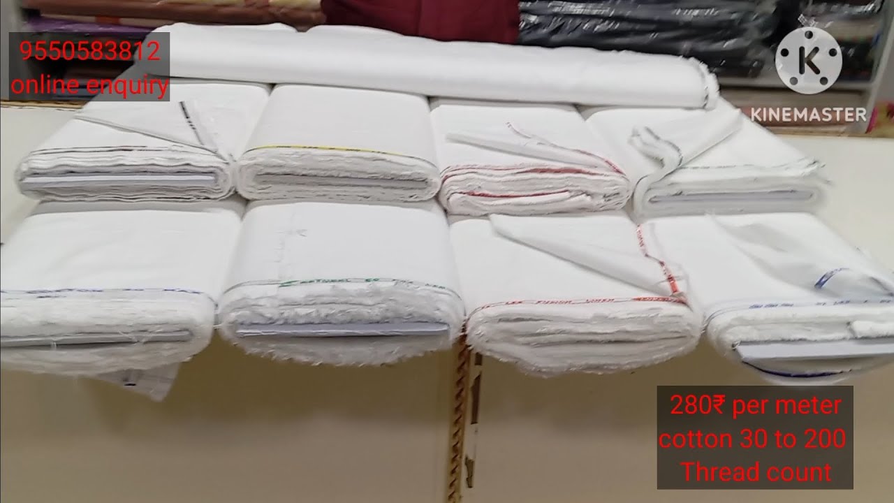280₹ per meter#cotton white shirt cloth#58