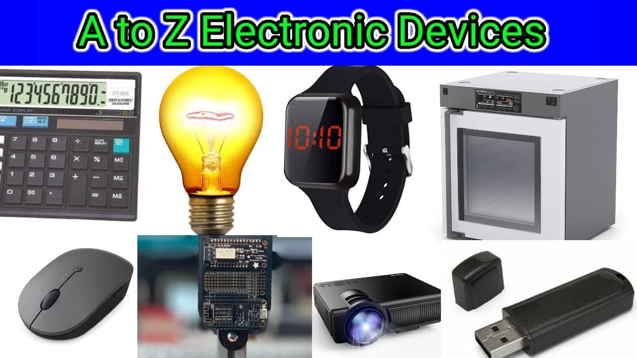 A to Z Electronic Devices Name and their Pictures // PART - 2 // WORDS 26
