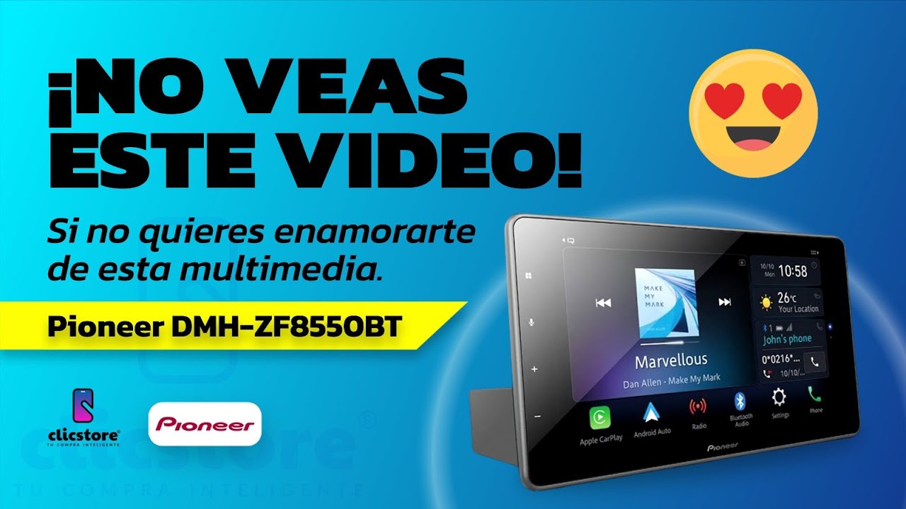 ¡No veas este video! Si no quieres enamorarte de esta multimedia. Pioneer DMH-ZF8550BT.