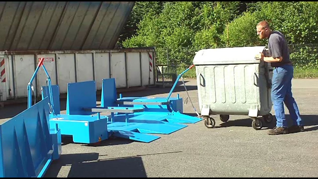 Routenzug für Müllbehälter