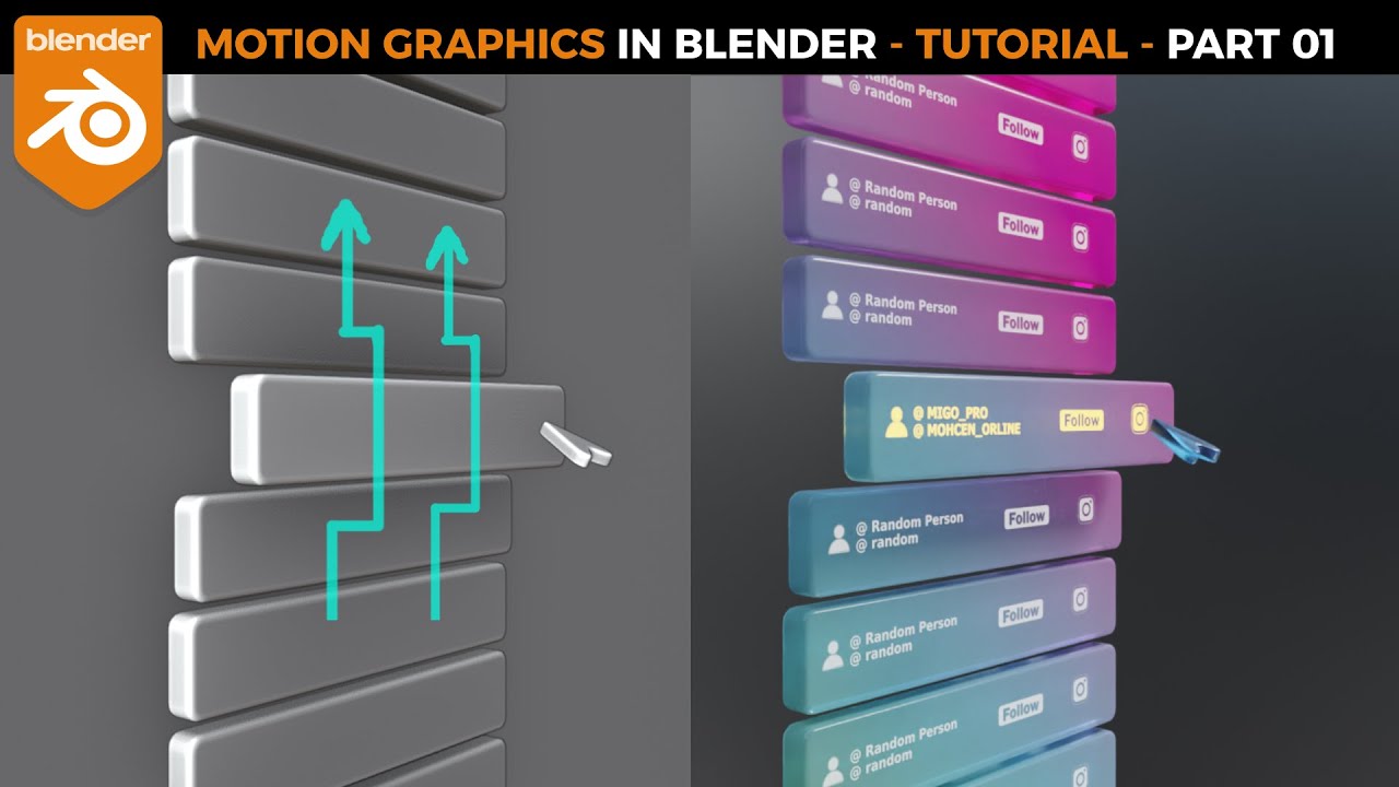 Анимация движения в Blender — Учебник — часть 01