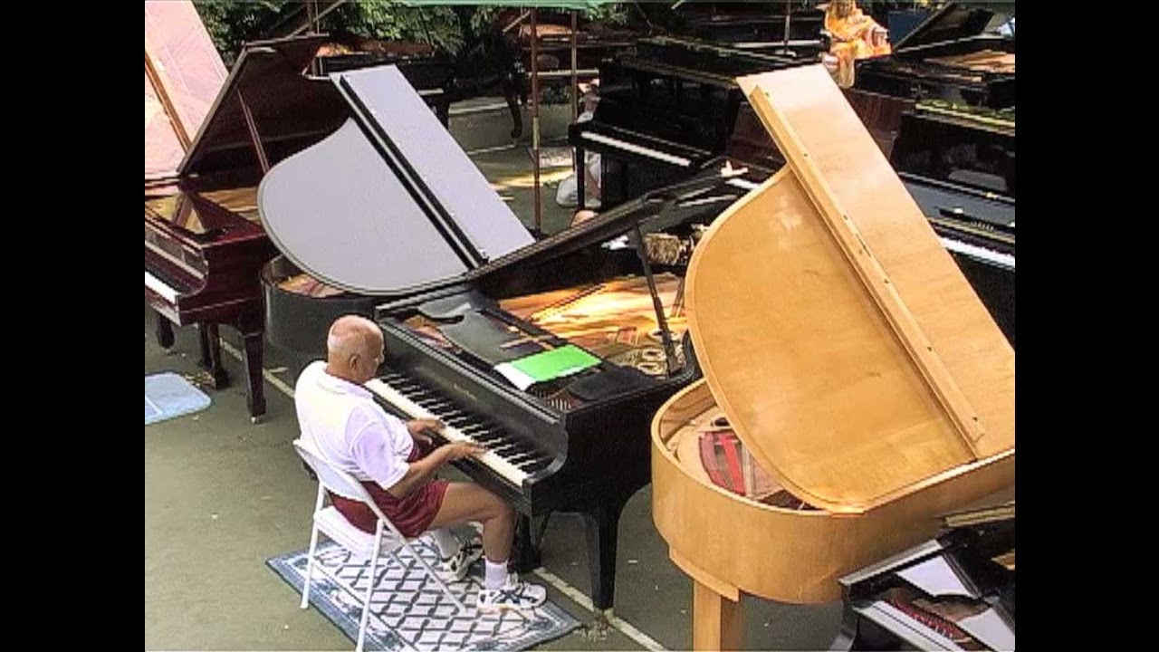 Sri Chinmoy plays on 70 Pianos | August 2001