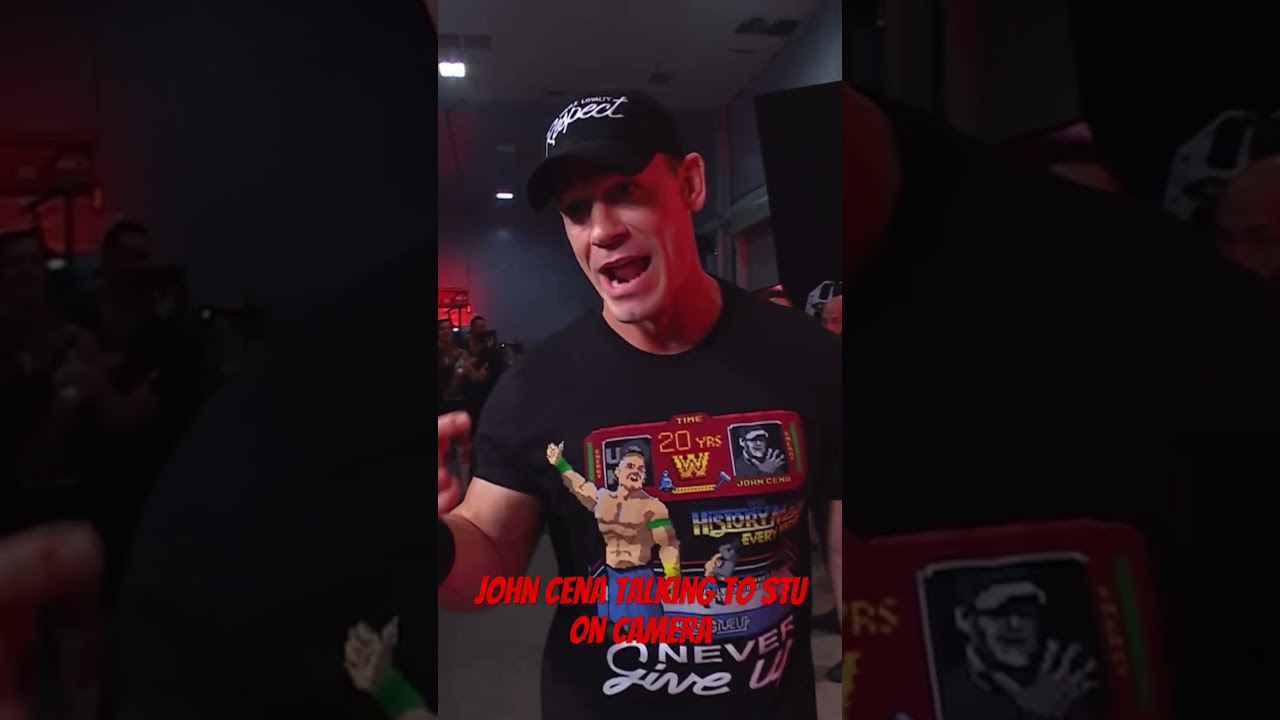 John cena talking to Stu on camera 