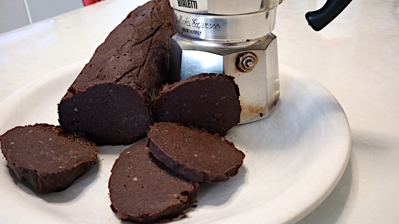 Cheto salame di cioccolato al cappuccino no glutine #dietachetogenica #salame #senzaglutine