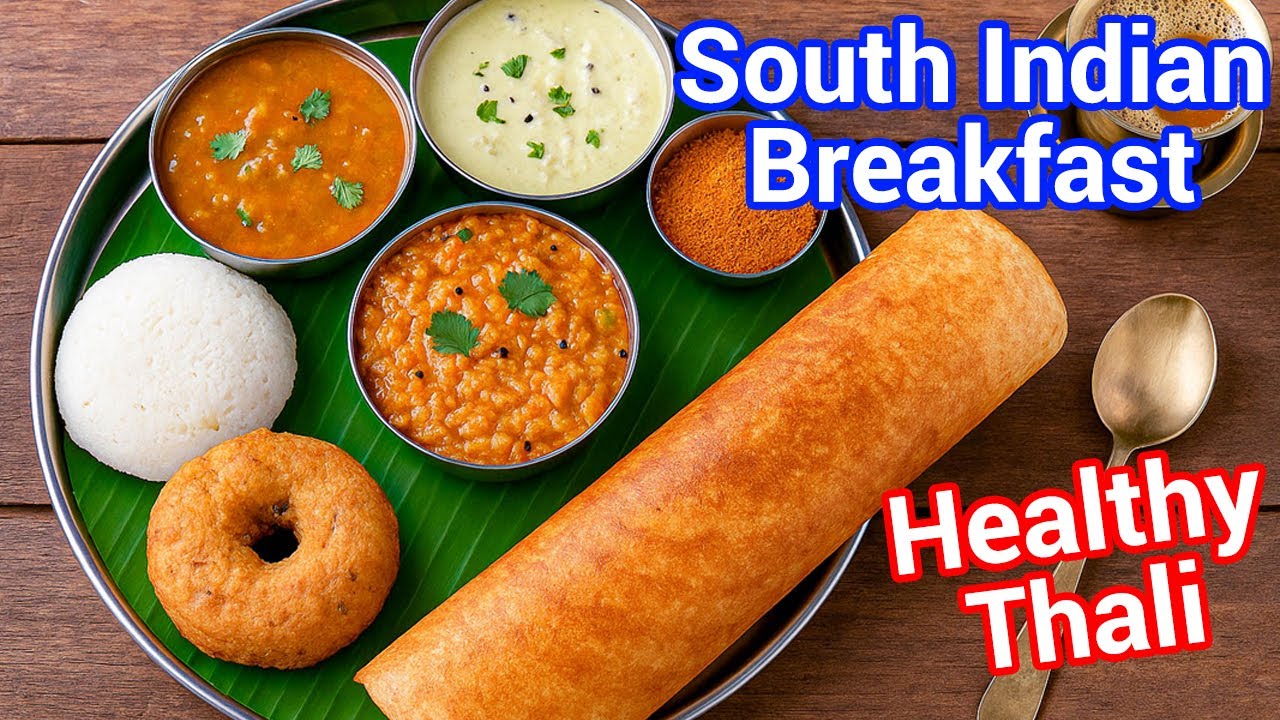 Bangalore Café Style Tiffin Thali | Authentic Darshini Style Breakfast Thali South Indian Breakfast