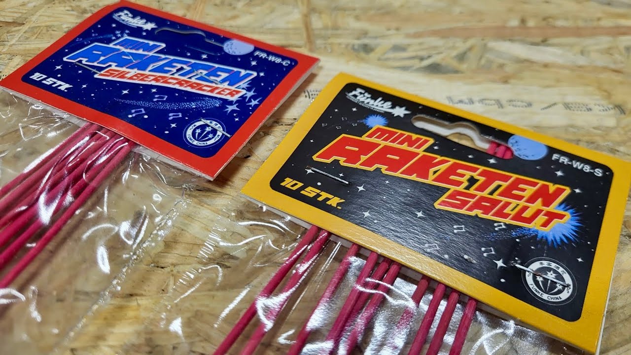 Mini Raketen Salut & Silbercracker : Funke Fireworks : 1.3 & 1.5 Gram : F2 Rockets