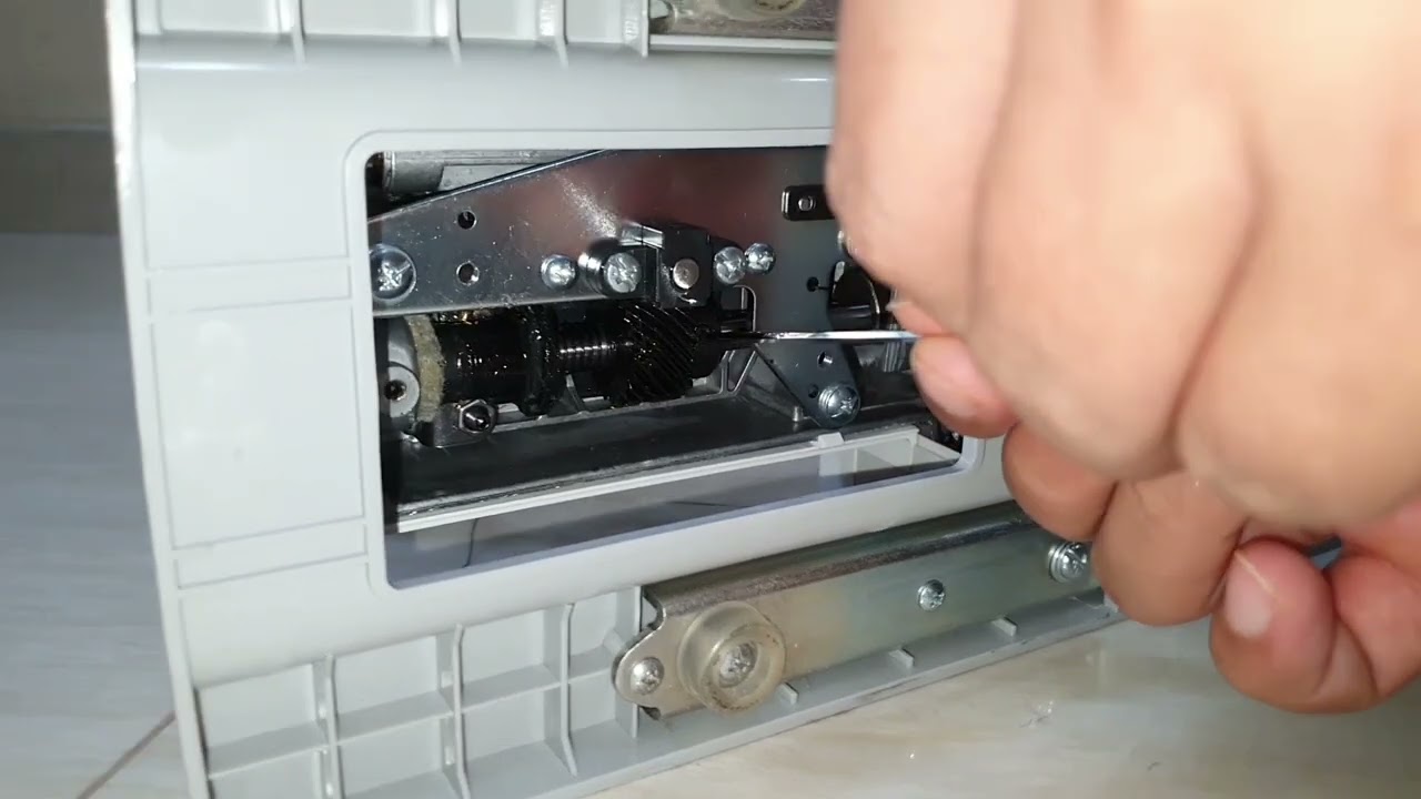 Mesin jahit portable, bermasalah benang tidak bisa menganyam (Singer Heavy Duty)