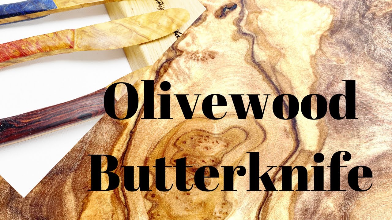 Making Olive Wood butter knife.