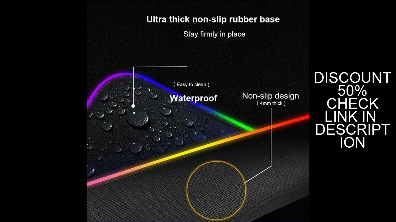 HyperX Mouse Pad RGB Gamer LED Light Mouse Mat Peripherals Mousepad Computer Desk Mat XL Mice Keyboa