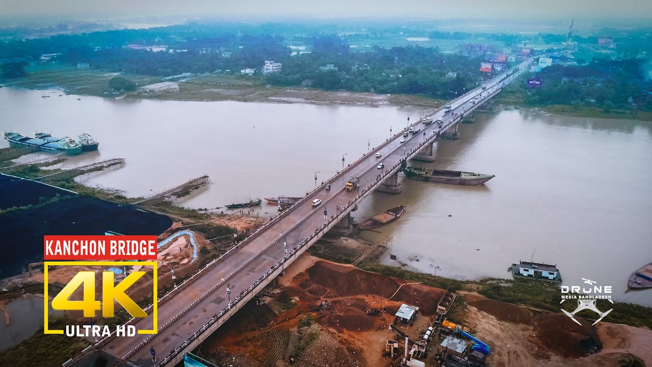 Kanchon Bridge কাঞ্চন ব্রিজ Bird's Eye View 300Feet | Drone Media​ Bangladesh
