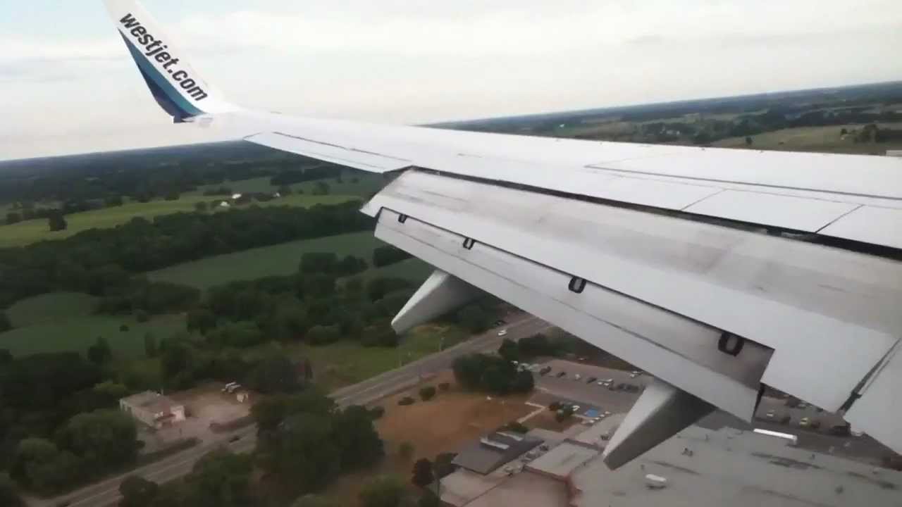 Landing at Hamilton International Airport (YHM) On WestJet 737-700