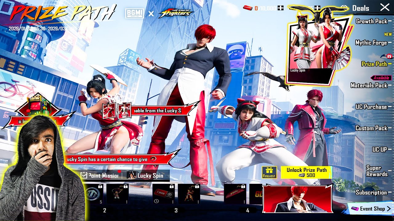 😱 OMG!! NEW PRIZE PATH - THE KING OF FIGHTERS CRATE OPENING AND GET FREE PRIZE PATH IN BGMI