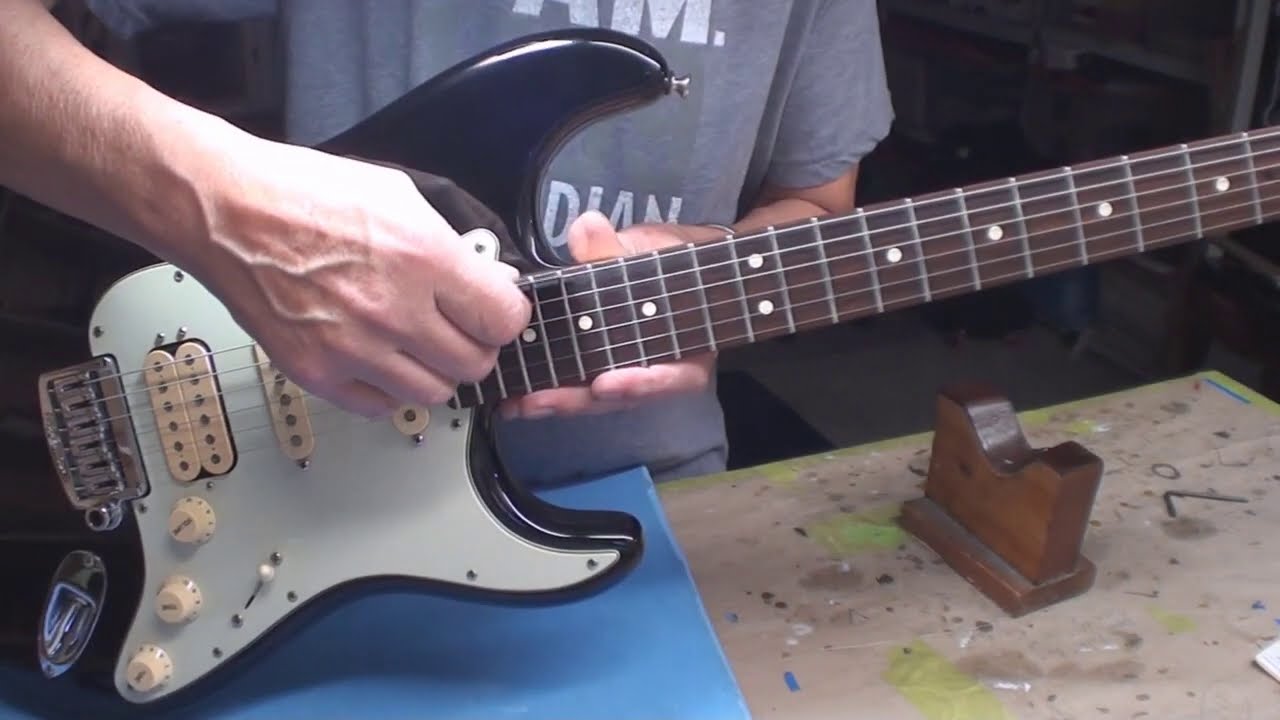 Stratocaster Fret Work with a Message