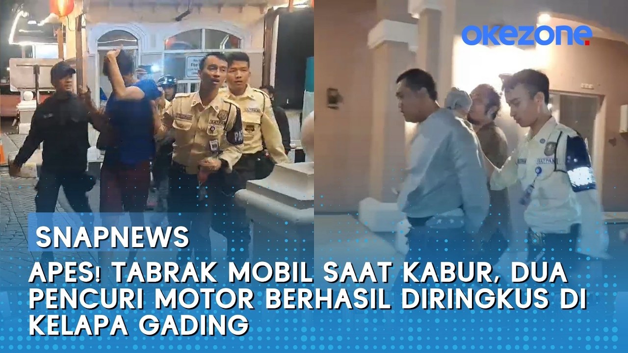 Apes! Tabrak Mobil Saat Kabur, Dua Pencuri Motor Berhasil Diringkus di Kelapa Gading
