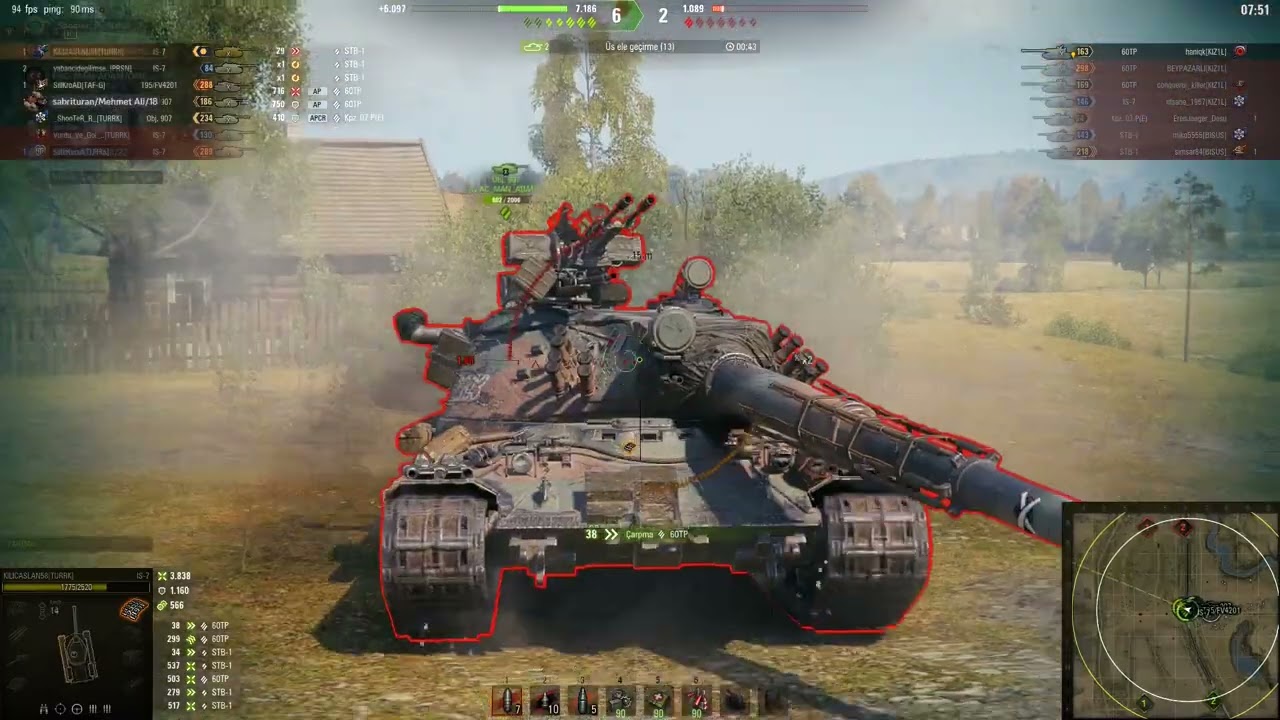 WORLD OF TANKS TURRK VS C4STL/ NO-W/ KIZIL/ PA_RS/ SAR9/ PRSN GOLD WAR