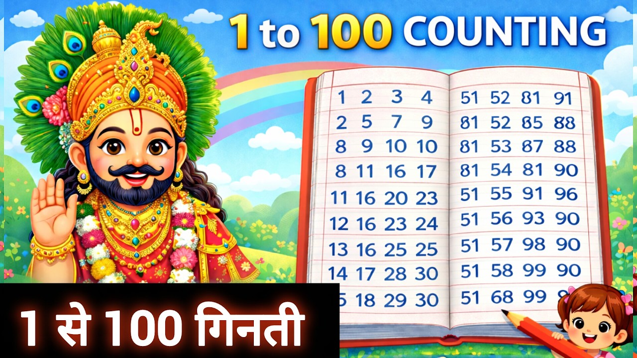 1 से 100 गिनती #1to100counting #kidsvideo  #learnwithfun  #shorts  #learnnumbers  #countingforkids