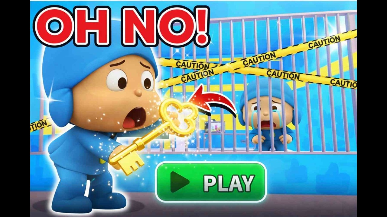 I Tried Escaping Pocoyo Prison Run… 😭 | Roblox Obby Challenge 🔥