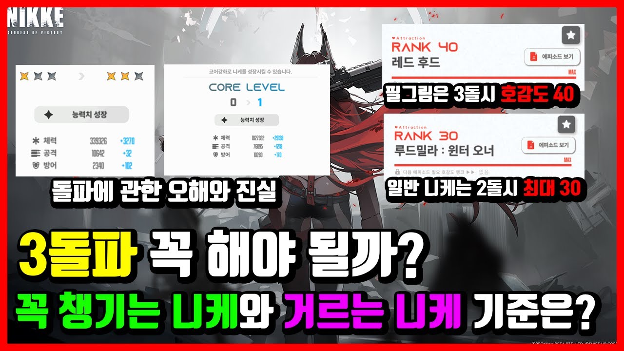 [승리의 여신:니케] 3돌파 꼭 해야됨? 어떤 니케는 꼭 뽑고 거르는 기준은?