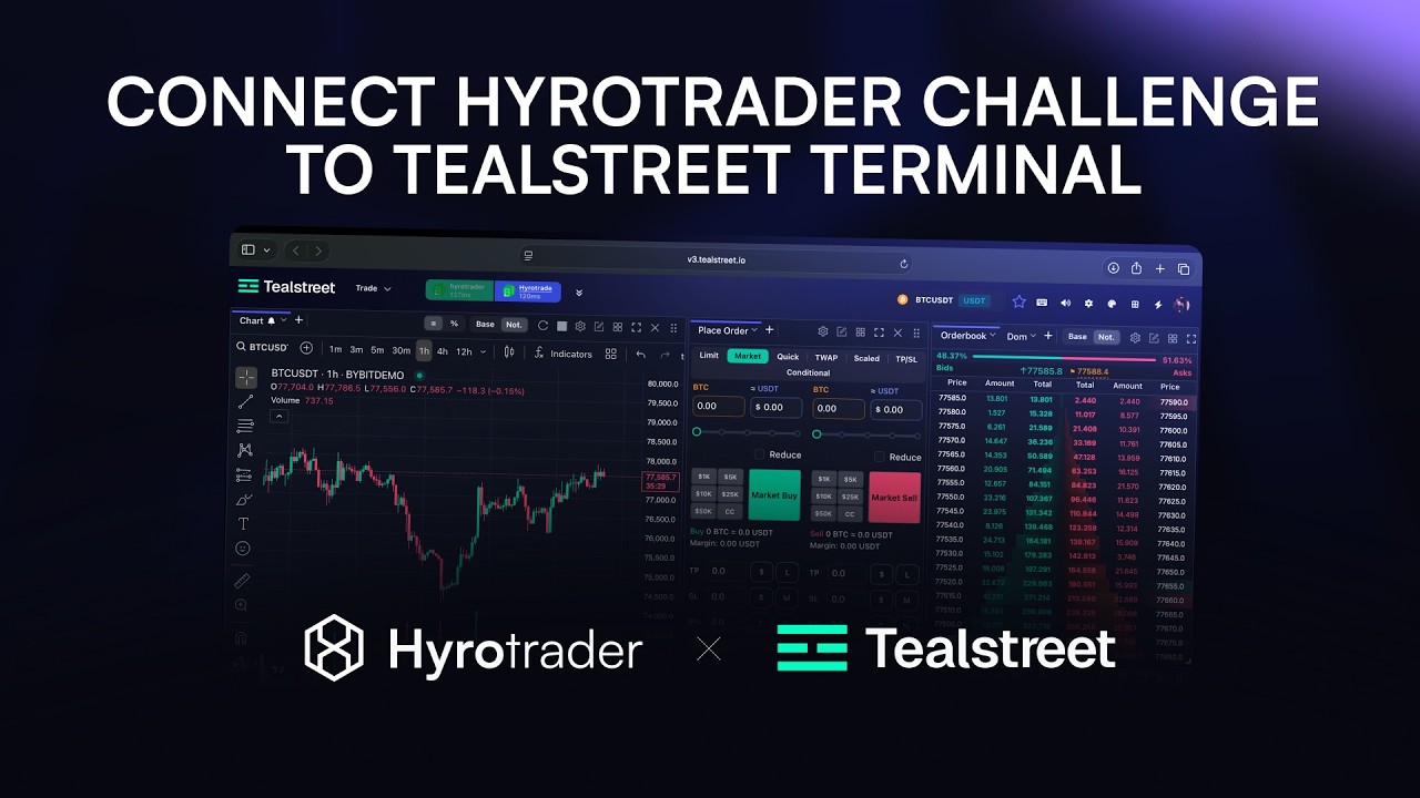 Как подключить челлендж Hyrotrader к терминалу Tealstreet через API