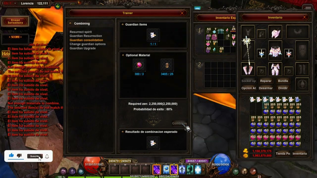Como subir Ice Dragon 4 opciones a +15 en Nexus Mu season 17