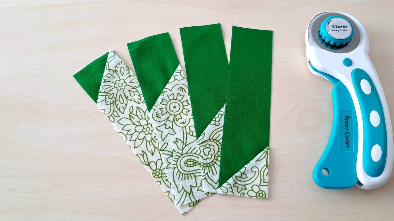 Very creative technique to sew a beautiful patchwork. Use your leftover fabric.