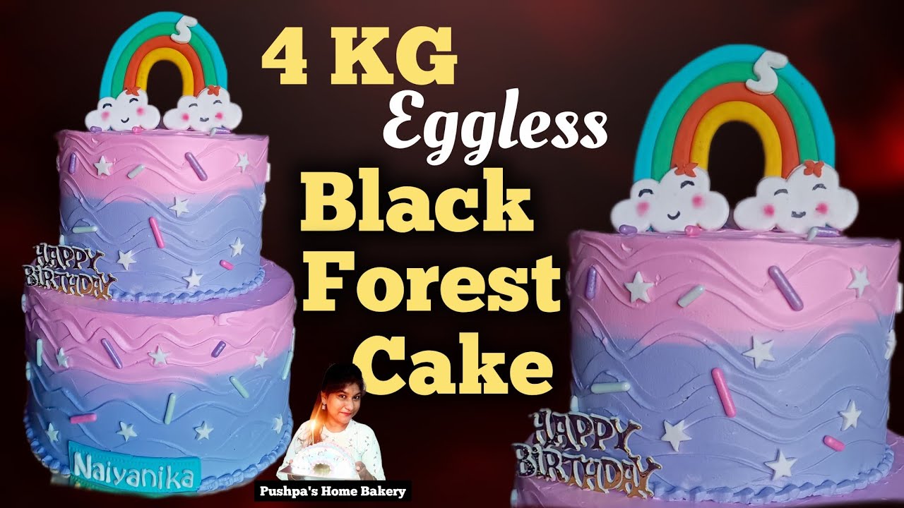 4Kg Black Forest Eggless Cake 🎂 Free Cake Clasess for Beginners