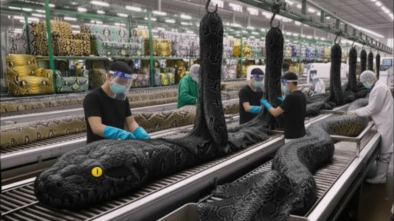 AI Factory Documentary — From Snake Skin to Luxury Leather | Realistic ASMR Process