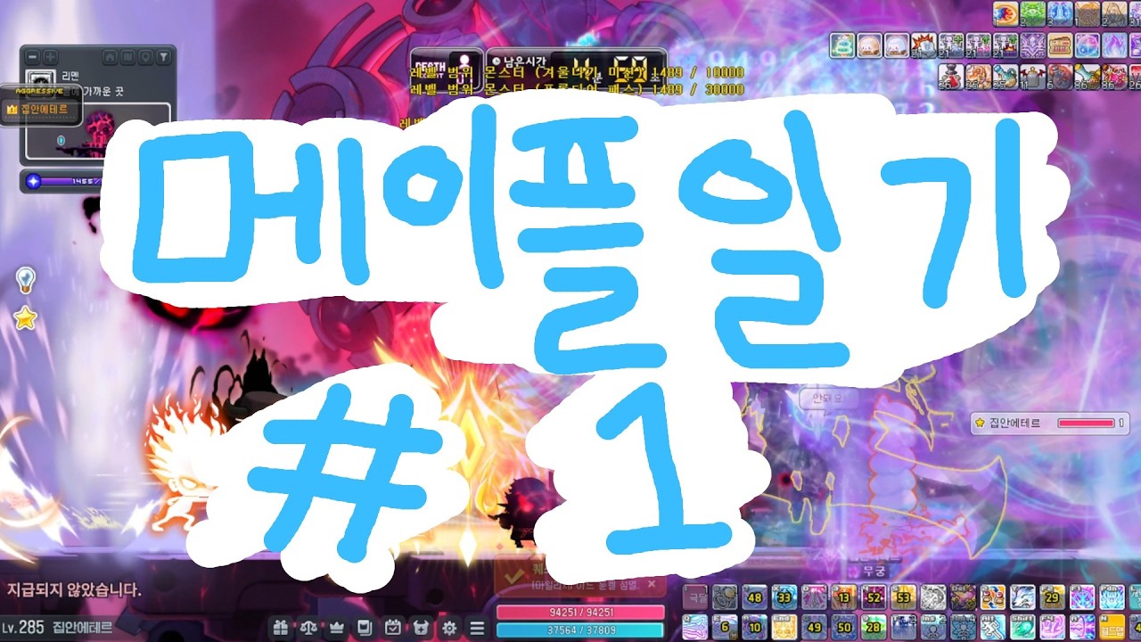 [메이플] 일기장 #1 - 챌섭 아델 주간보스