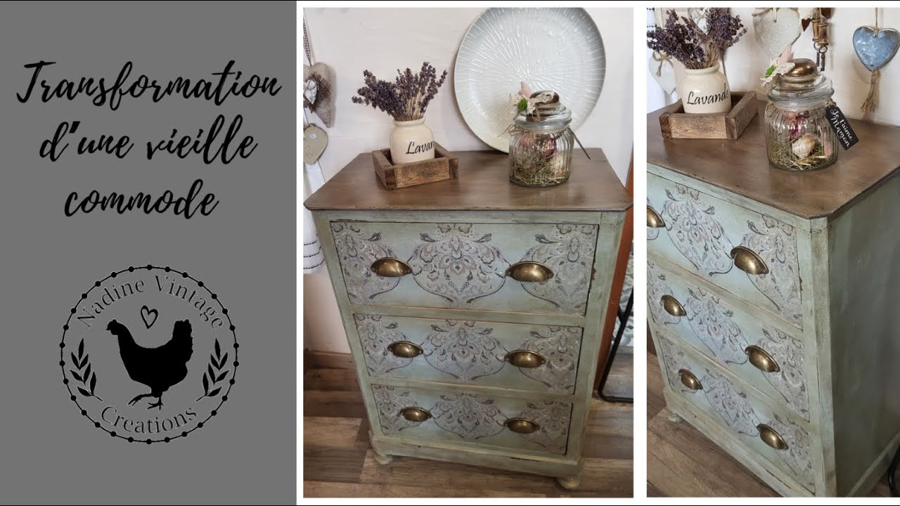 Transformation d'une vieille commode ( transfert)