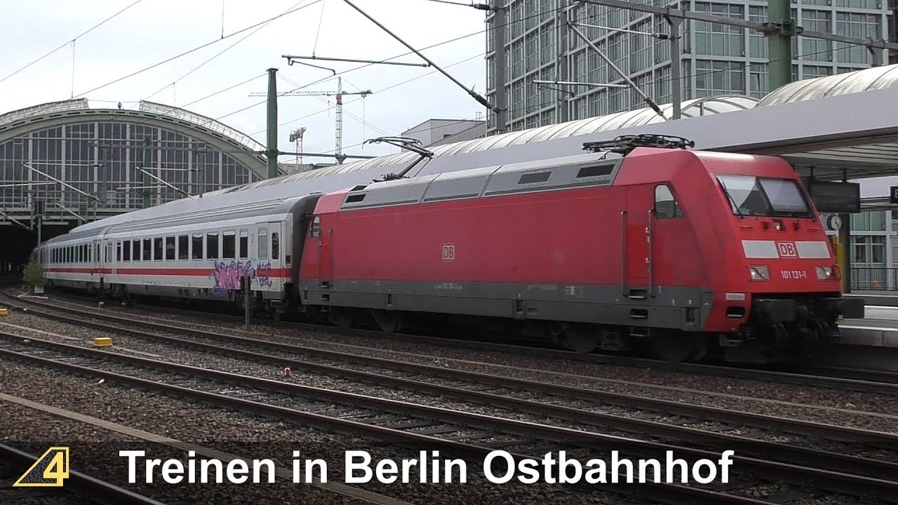 Treinen in Berlin Ostbahnhof - 23 september 2018